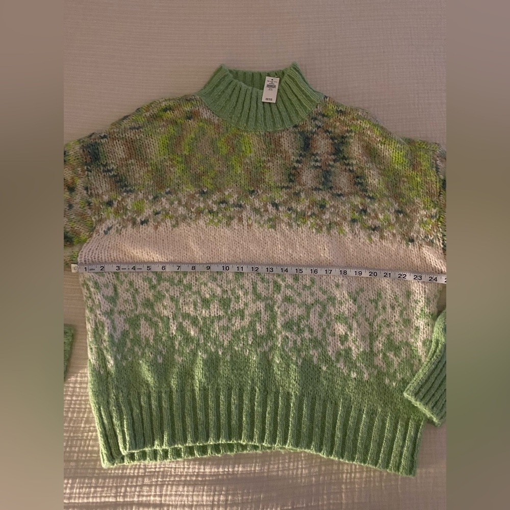 NWT Aerie Fair Isle Mockneck Sweater Size XL Beautiful - Picture 5 of 7